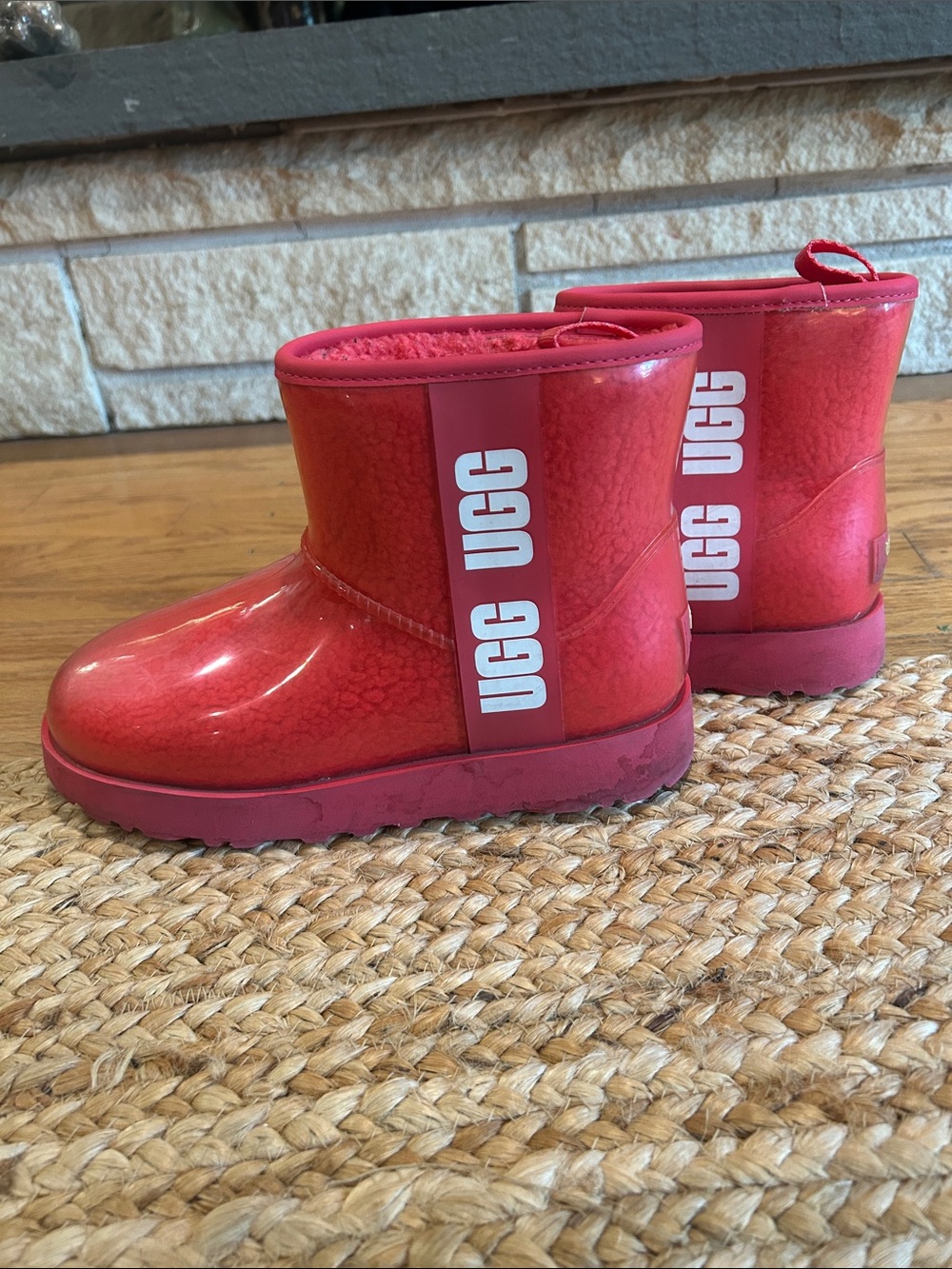 UGG Waterproof Rain + Shearling Pull-On Boots ✨RED✨SO Cute & Comfy!
